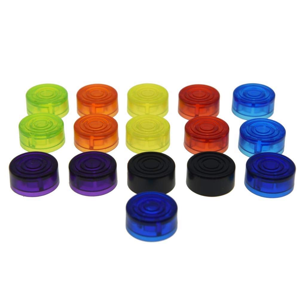 Dopro Guitar Effect Pedal Footswitch Toppers Effect Foot Nail Caps Pedal Protection Cap with Multi Colors 16-Pack